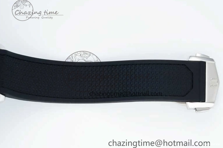 1227 SportInspired Speedmaster Racing Master SS HKF Best Edition Blue Black Dial on Black Rubber Strap A 7817